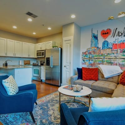 Spacious 3-Story West End Condo | Free Garage Parking | Dedicated Office | Walk to Vanderbilt